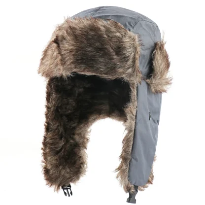 Thermal Trapper Hat with Faux Fur Ear Flaps - Image 7