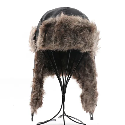 Thermal Trapper Hat with Faux Fur Ear Flaps - Image 3
