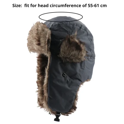 Thermal Trapper Hat with Faux Fur Ear Flaps - Image 13