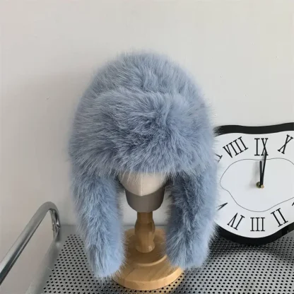 Fuzzy Ushanka with Solid Color Design - Image 11