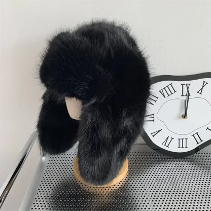 Fuzzy Ushanka with Solid Color Design