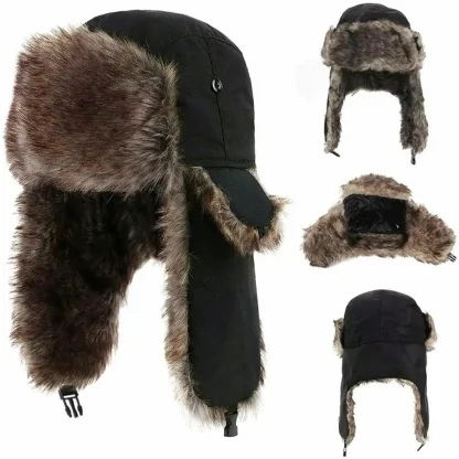 Ushanka Ear Flaps with Cozy Faux Fur - Image 6