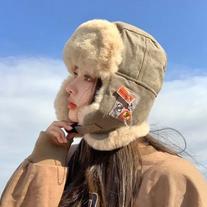 Aviator Hat with Warm Buckled Ear Flaps - Image 9