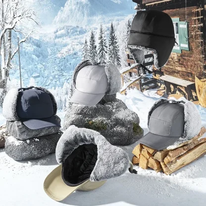 Cozy Buckled Ear Flaps Trapper Hat - Image 6