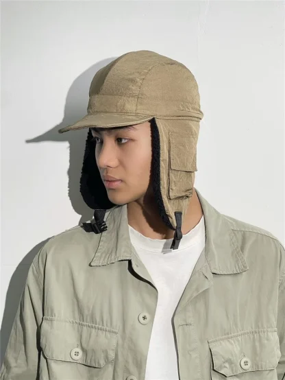 Thickened Aviator Hat with Brim - Image 4