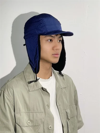 Thickened Aviator Hat with Brim - Image 9