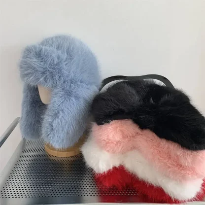 Fuzzy Ushanka with Solid Color Design - Image 14