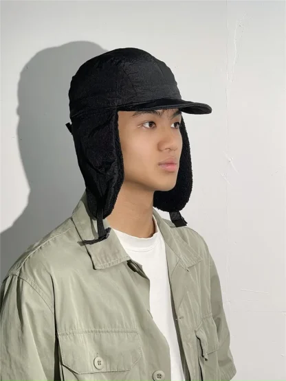 Thickened Aviator Hat with Brim - Image 10