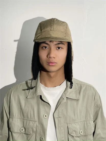 Thickened Aviator Hat with Brim - Image 5