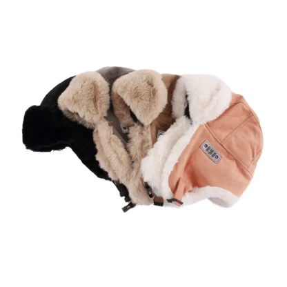 Aviator Hat with Warm Buckled Ear Flaps - Image 5