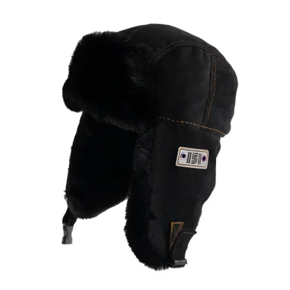 Aviator Hat with Warm Buckled Ear Flaps - Image 2