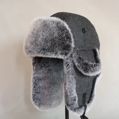 Cozy Trapper Hat with Thick Faux Fur