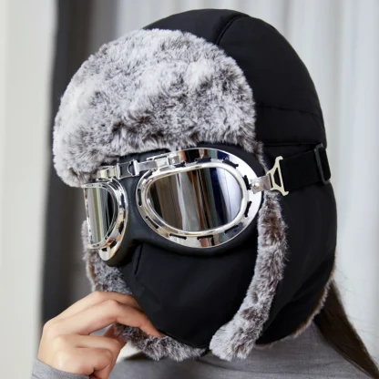Casual Brimless Trapper Hat with Mask - Image 3