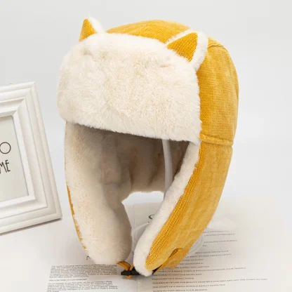 Thicken Trapper Hat with Cat Ears Design - Image 10
