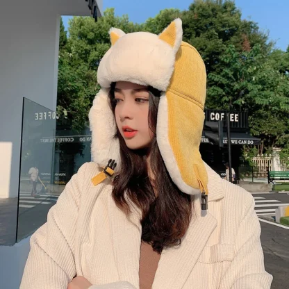 Thicken Trapper Hat with Cat Ears Design - Image 8