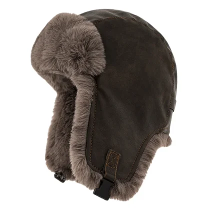 Rugged Aviator Hat with Ear Flap Buckle