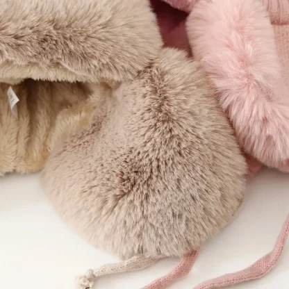 Ear Flaps Trapper Hat with Solid Color Design - Image 3