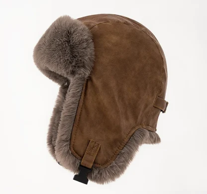 Rugged Aviator Hat with Ear Flap Buckle - Image 12