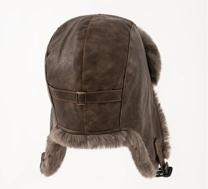 Rugged Aviator Hat with Ear Flap Buckle - Image 9