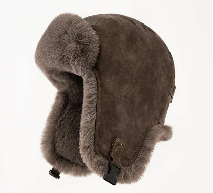 Rugged Aviator Hat with Ear Flap Buckle - Image 6