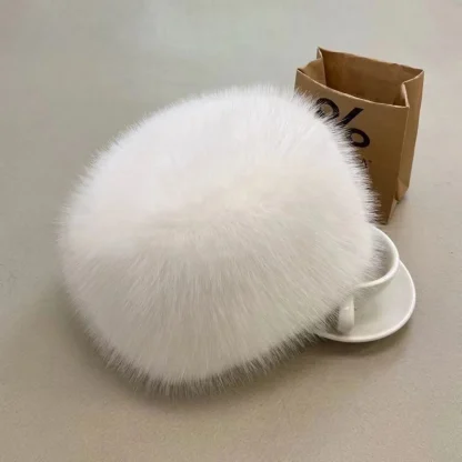 Flat Top Brimless Ushanka with Plush Faux Fur