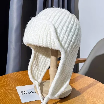 Solid Color Knitted Trapper Hats - Image 10