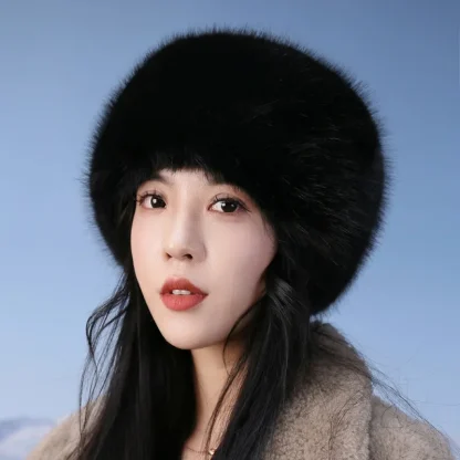 Faux Fur Ushanka without Ear Flaps - Image 2