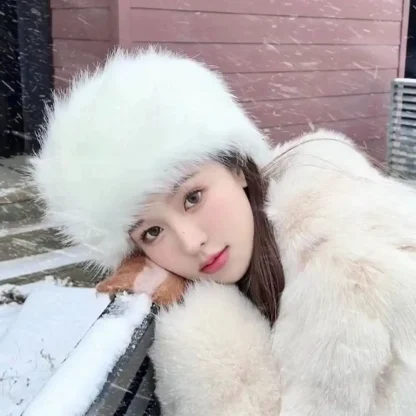 Modern Ushanka with Fluffy Faux Fur - Image 3