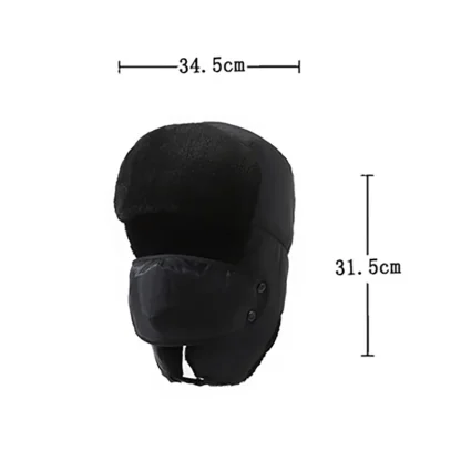 Casual Warm Aviator Hat with Mask - Image 15