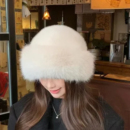 Solid Color Plush Faux Fur Ushanka - Image 2