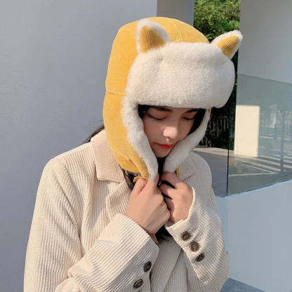 Thicken Trapper Hat with Cat Ears Design - Image 9