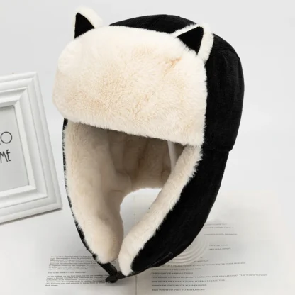 Thicken Trapper Hat with Cat Ears Design - Image 7