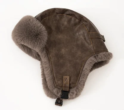 Rugged Aviator Hat with Ear Flap Buckle - Image 10