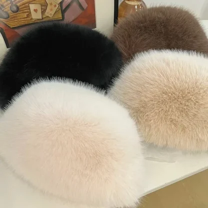Modern Ushanka with Fluffy Faux Fur - Image 10