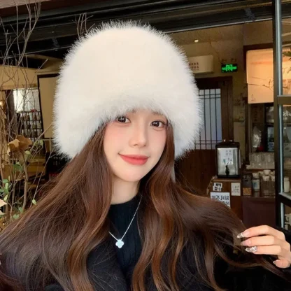 Modern Ushanka with Fluffy Faux Fur - Image 2