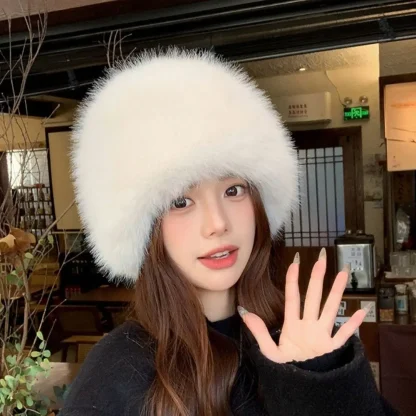 Modern Ushanka with Fluffy Faux Fur