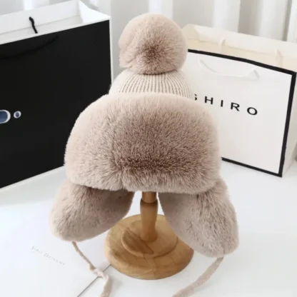 Ear Flaps Trapper Hat with Solid Color Design