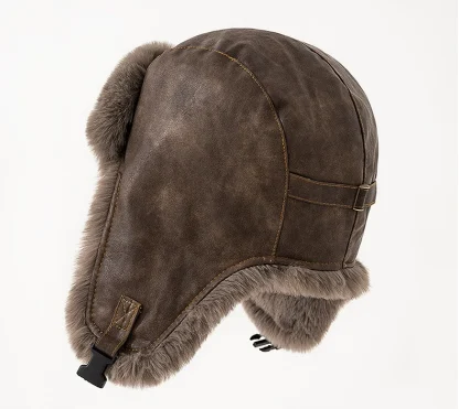 Rugged Aviator Hat with Ear Flap Buckle - Image 7