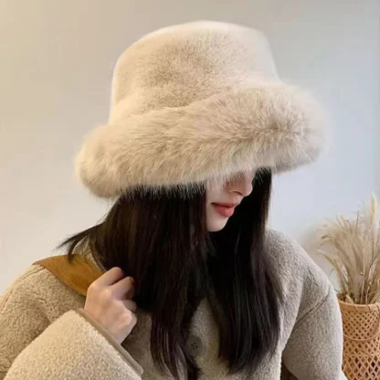 Warm Brimless Ushanka with Plush Faux Fur