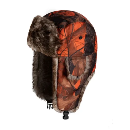 Camo Print Trapper Hat with Ear Flaps - Image 4