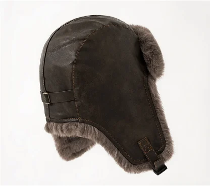 Rugged Aviator Hat with Ear Flap Buckle - Image 3