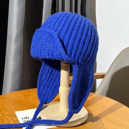 Solid Color Knitted Trapper Hats - Image 6