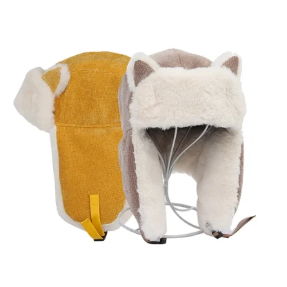 Soft Plush Trapper Hat with Cat Ears - Image 3