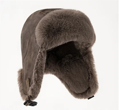 Rugged Aviator Hat with Ear Flap Buckle - Image 8