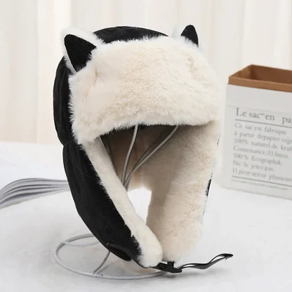 Soft Plush Trapper Hat with Cat Ears - Image 7