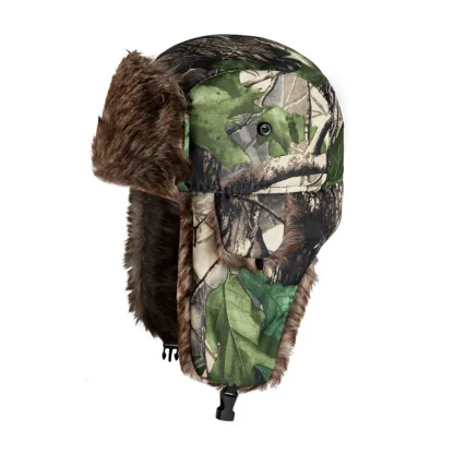 Camo Print Trapper Hat with Ear Flaps - Image 3