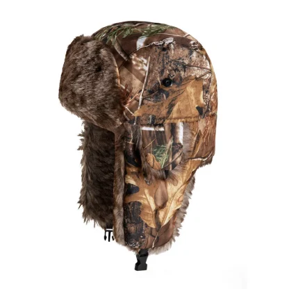 Camo Print Trapper Hat with Ear Flaps - Image 2