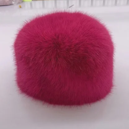 Flat Top Brimless Ushanka with Plush Faux Fur - Image 13