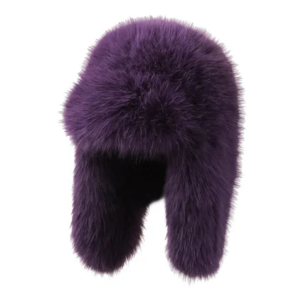 Faux Fur Ushanka with Solid Color Design