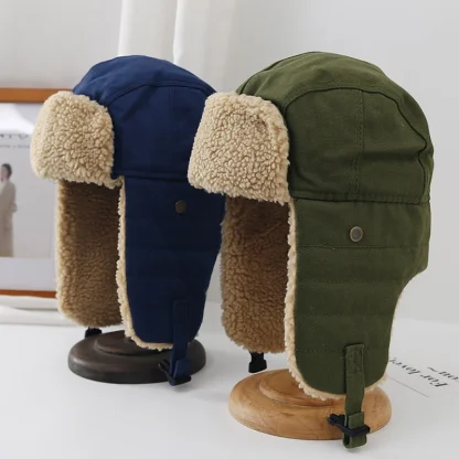 Thick Quilted Classic Trapper Hats - Image 2